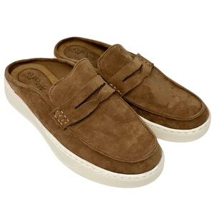 EuroSoft by Sofft Womens Size 6 Calah Microsuede Luggage Loafers Mules Shoes